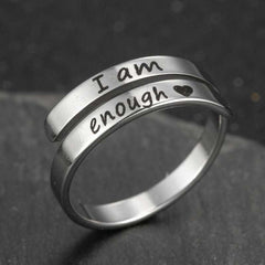 Retro Stainless Steel English Double Ring